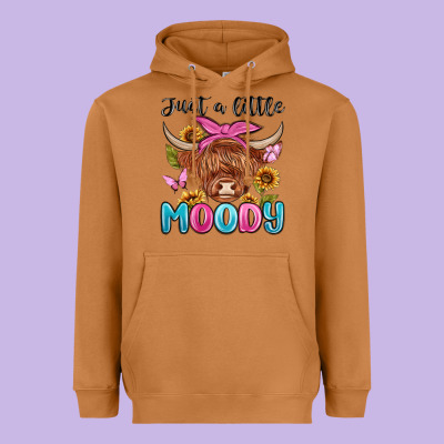 Just A Little Moody Heavyweight Hoodie Designed By Maliassmallbusiness