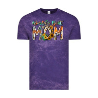 Cloud Purple world is best mom Vintage Tee - RacoonDesign