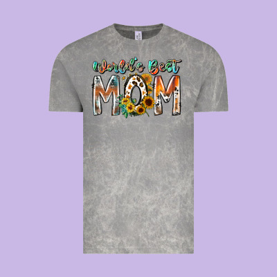 World Is Best Mom Vintage Tee Designed By Racoondesign