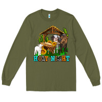 Army Green holy nıght cows and sunflowers Long Sleeve Tee - AdoDesignShop