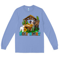 Colony Blue holy nıght cows and sunflowers Long Sleeve Tee - AdoDesignShop