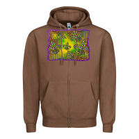 Chestnut mardi gras background Zipper Hoodie - BarkalooDesign