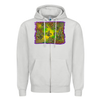 Dove Grey mardi gras background Zipper Hoodie - BarkalooDesign