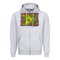 Heather Grey mardi gras background Zipper Hoodie - BarkalooDesign
