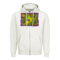 Oatmeal Heather mardi gras background Zipper Hoodie - BarkalooDesign