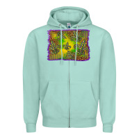 Seafoam mardi gras background Zipper Hoodie - BarkalooDesign