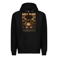 Black melanin afro messy bun Premium Hoodie - Artiststas