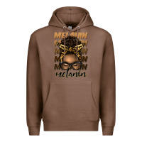 Chestnut melanin afro messy bun Premium Hoodie - Artiststas