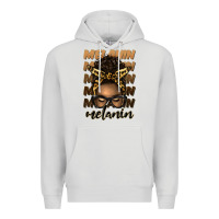 Dove Grey melanin afro messy bun Premium Hoodie - Artiststas