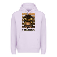Lilac melanin afro messy bun Premium Hoodie - Artiststas