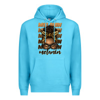 Melanin Afro Messy Bun Premium Hoodie | Teevron