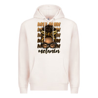 Pale Pink melanin afro messy bun Premium Hoodie - Artiststas