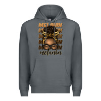 Rock melanin afro messy bun Premium Hoodie - Artiststas