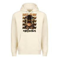 Sandshell melanin afro messy bun Premium Hoodie - Artiststas