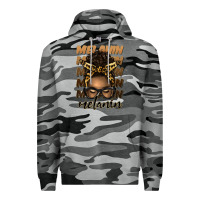 Slate Camo melanin afro messy bun Premium Hoodie - Artiststas