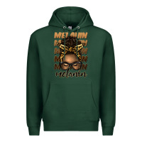 Sports Green melanin afro messy bun Premium Hoodie - Artiststas