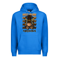 True Royal melanin afro messy bun Premium Hoodie - Artiststas
