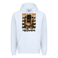 White melanin afro messy bun Premium Hoodie - Artiststas