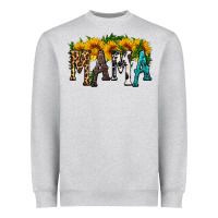 Heather Grey mama with sunflower Heavyweight Sweatshirt - HRA Design Shop
