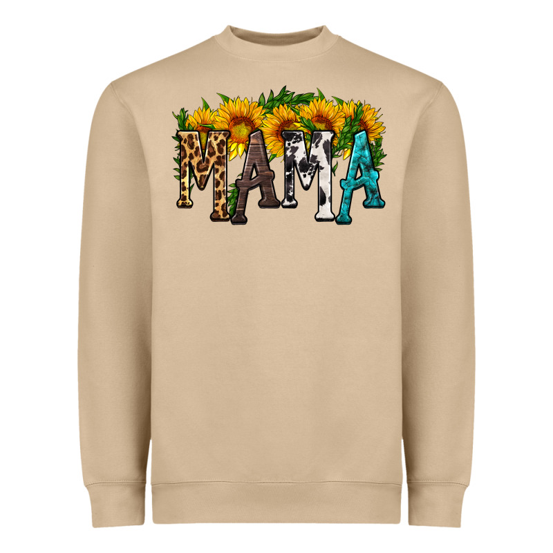 Mama With Sunflower Heavyweight Sweatshirt by HRA Design Shop | Teevron