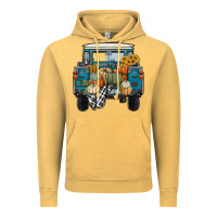 Vintage Mustard pumpkin truck Vintage Hoodie - RanaPortraitStore