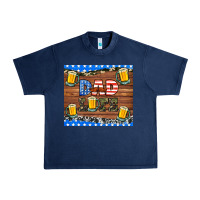 Navy dad life with beers Urban Heavy Tee - HRA Design Shop