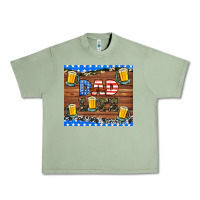 Oil Green dad life with beers Urban Heavy Tee - HRA Design Shop