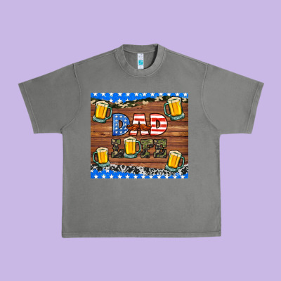 Dad Life With Beers Urban Heavy Tee Designed By Hra Design Shop