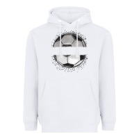White custom soccer Heavyweight Hoodie - MaliasSmallBusiness