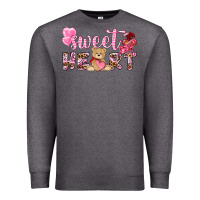 Charcoal Heather sweetheart with bear Premium Sweatshirt - NancyCooperArtShop