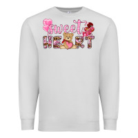 Dove Grey sweetheart with bear Premium Sweatshirt - NancyCooperArtShop