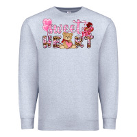 Heather Grey sweetheart with bear Premium Sweatshirt - NancyCooperArtShop