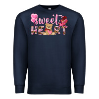 Navy sweetheart with bear Premium Sweatshirt - NancyCooperArtShop
