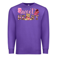 Purple sweetheart with bear Premium Sweatshirt - NancyCooperArtShop