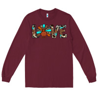 Burgundy love turkey Long Sleeve Tee - JahusDesignShop