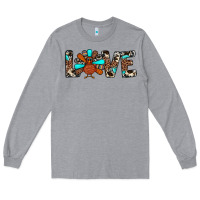 Heather Grey love turkey Long Sleeve Tee - JahusDesignShop