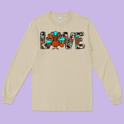 Love Turkey Long Sleeve Tee Designed By Jahusdesignshop