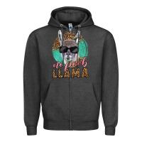 Charcoal Heather western no prob llama Zipper Hoodie - LillyAllenDesigns