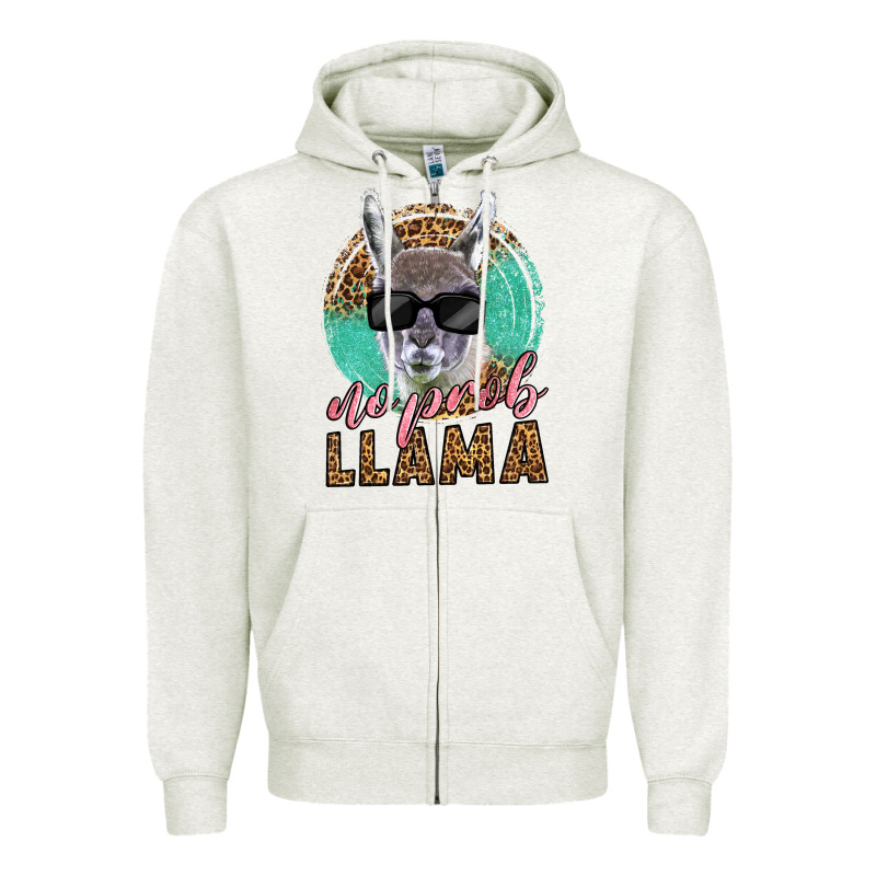 Western No Prob Llama Zipper Hoodie by LillyAllenDesigns | Teevron