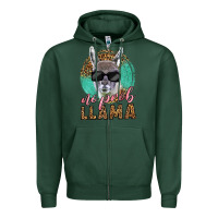 Sports Green western no prob llama Zipper Hoodie - LillyAllenDesigns