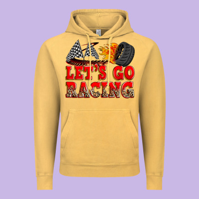 Let's Go Racing Vintage Hoodie Designed By Zillion Design Studio