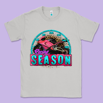 Racing Season Motorcycle Classic Tee Designed By Adodesignshop