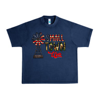 Navy small town usa Urban Heavy Tee - CowhideDigitalArt