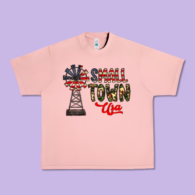 Small Town Usa Urban Heavy Tee Designed By Cowhidedigitalart