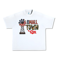 White small town usa Urban Heavy Tee - CowhideDigitalArt