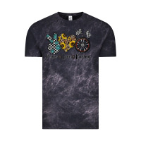 Cloud Black peace love racing Vintage Tee - CowhideDigitalArt