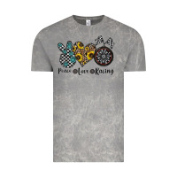 Cloud Rock peace love racing Vintage Tee - CowhideDigitalArt