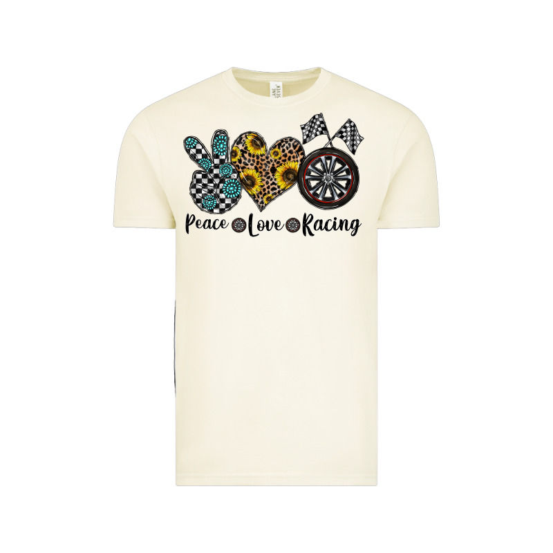 Peace Love Racing Vintage Tee by CowhideDigitalArt | Teevron