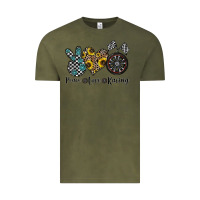 Vintage Olive peace love racing Vintage Tee - CowhideDigitalArt