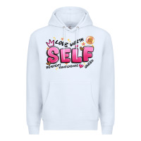 White self love Premium Hoodie - Artiststas